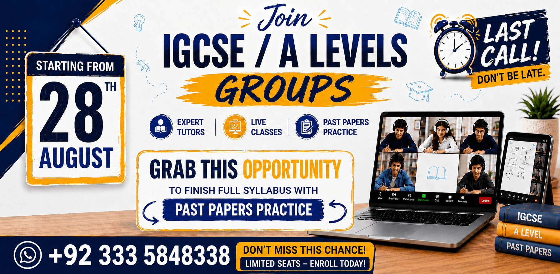 Join OATutors group classes — O Level and A Level batches